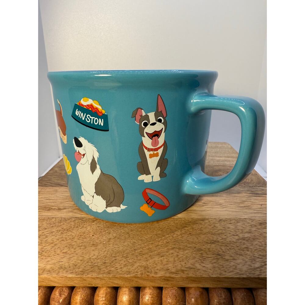 Oh My Disney I Love My Dog Coffee Mug Cup Large 20oz Blue Mug with Disney Dogs